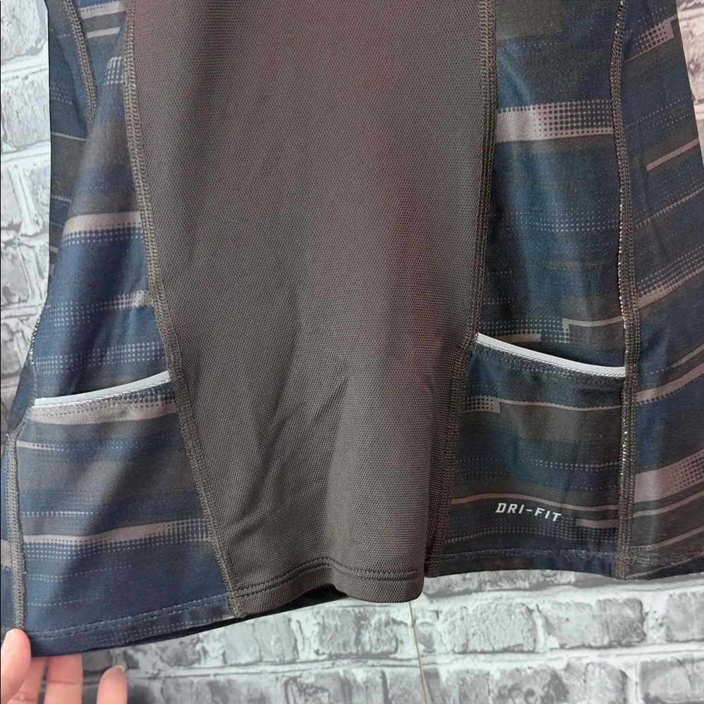 Nike Black and Brown‎ Striped Tank Top